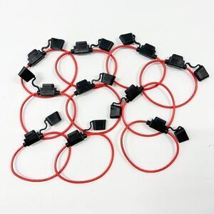 uxcell Fuse Holder In-line 12AWG Waterproof Fuse Holder Black 10 Pcs for ATC/ATO